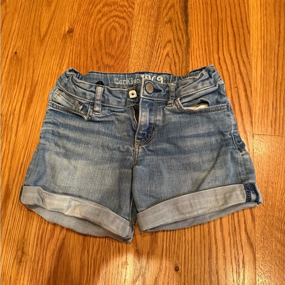 GAP Blue Denim Shorts Distressed Style
